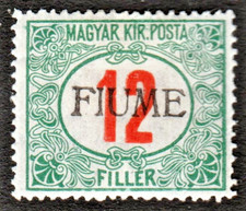 ✔️ SCARCE FIUME 1918 Segnatasse 9/V MH ONLY ONE UNUSED EXAMPLES A KNOWN €26.000 picture