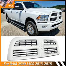 Bright White & Chrome Front Bumper Grille For RAM 2500 3500 2013-2018 Big Horn picture