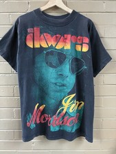 Vintage 90s RARE FADED The Doors Band Tee AOP Mexican Bootleg Mosquito Head AOP picture