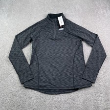 NEW Ideology Top Womens Medium Grey Active Quarter Zip Pullover Gym Lightweight picture
