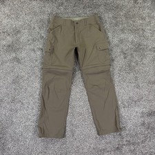 KUHL Renegade Convertible Stealth Pants Mens 34x30 Brown Hiking Cargo Zip Off picture