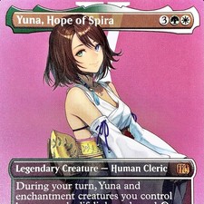 Yuna, Hope of Spira (Borderless) - REG - MTG - FIN - 0404 - MYTHIC ~ NM picture