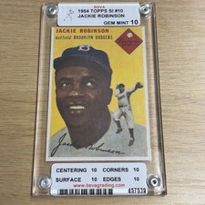 #10 JACKIE ROBINSON 1954 TOPPS SPORTS ILLUSTRADED PAPER CARD INSERT DODGERS picture