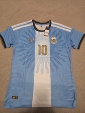adidas Argentina Lionel Messi #10 Men's Soccer Jersey Size L Blue/White picture