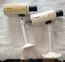 2 Burle TC552A Security Cameras With Tamron Lens & Mountable Stand Untested  picture
