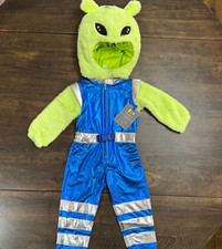POTTERY BARN KIDS LIGHT UP ALIEN ASTRONAUT HALLOWEEN TODDLER COSTUME 2T picture