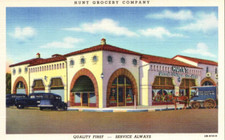 RARE VTG 1942 ADVERTISING POSTCARD PC HUNT GROCERY CO DALLAS TX TEICH NOS MINT * picture