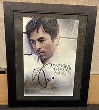 Enrique Iglesias 12” X 18” FRAMED Matted Signed Euphoria World Tour 2011 Poster picture