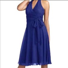 NWT Maggy London Flowy Blue Halter Dress Size 8 picture