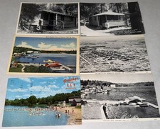 6 Vintage Ely Minnesota Shagawa Lake Postcards 2 Real Photo RPPC Kawishiwi Lodge picture