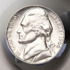 GEM BU 1966-P Jefferson Nickel Philly Mint Coin 5c From OBW FAST SHIPPING picture