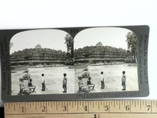 Boro Budur Java Stereoview Keystone View Co. 1900s Dutch East Indies Temple picture