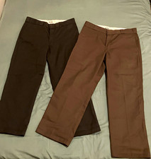 Dickies 874 Original Fit Men's Work Wear Pants 36x28 Black/Brown Skater picture