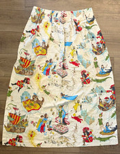 1950s Disney Peter Pan Neverland Curtain Panels - Barkcloth - (read description) picture