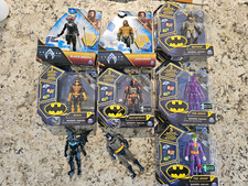 DC Spin Masters Mixed Lot Batman Robin Aquaman Black Manta 7 new 2 used 9 pc lot picture