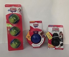 Lot of 3 KONG Dog Toys Extreme Medium, Squeezz Action Balls Med & Gyro Small NIP picture