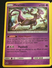 HOLO Mewtwo Foil Black Star Promo SM214 Pokemon Hidden Fates - LP picture