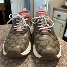 Coach Women’s C270 Signature Tech Runner S Color Khaki/Saddle C5774  Size 8.5 picture