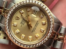 Lady’s Rolex Jubilee Champagne Dial Diamond Bezel 90s picture