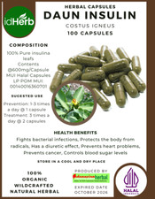 [idHerb] 100-1000 CAPSULES DAUN INSULIN Costus Igneus NATURAL HERBAL picture