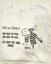 BAIT x Monopoly Men's M White Mr. Monopoly Graphic Crew Neck Short Sleeve Tee picture