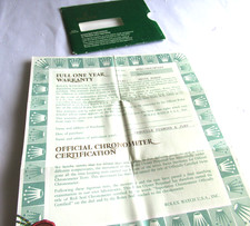 Rolex COA Certificate of Authenticity N601663 picture
