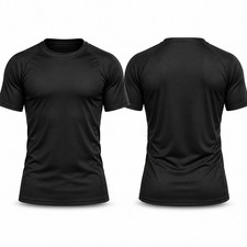 Men's Black MMA Rash Guard Compression Shirt BJJ UFC Gym Workout Athletic Top picture