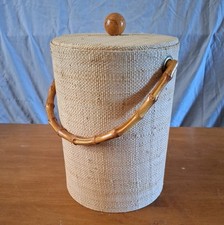 Vtg Mcm Ice Bucket Bamboo Tiki Bar  picture