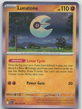 Lunatone 105/217 Rare Ascended Heroes Pokemon Holo Near Mint picture