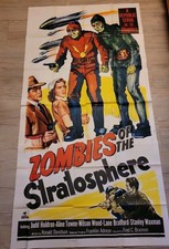 ZOMBIES OF THE STRATOSPHERE orig3-sheet movie poster COMMANDO CODY/LEONARD NIMOY picture
