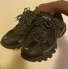 Balenciaga Track Led Men's Black Low Top Lace-Up Mesh Sneakers EU 43 US 10 picture