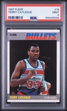 Fleer 1987 Terry Catledge #18 Washington Bullets PSA 9 Mint Basketball Card picture