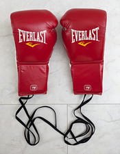 Everlast MX Sparring Boxing Gloves 14 oz Lace-Up Red/White/Black picture