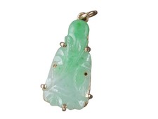 Vintage Ming's of Hawaii Jadeite 14k gold pendant picture