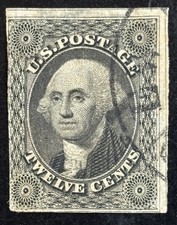 US Stamps - SC# 17 - Used - 3 Plus Margins - SCV = $300.00 picture