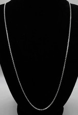 14k White Gold Vintage Rope Chain Link Necklace- 5.00 Grams  picture