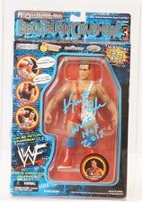 Kurt Angle Autographed 2000 Jakks WWF Talkin Crushers Rookie Figure CAS 75 JSA picture