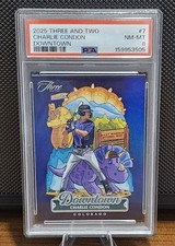 CHARLIE CONDON 2025 PANINI THREE AND TWO DOWNTOWN RC #7 **ROCKIES** CASE HIT SSP picture
