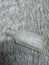 Vintage Smith's Drug Store Medicine Bottle Tifton GA Clear Glass Georgia picture