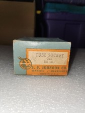 NOS Vintage EF Johnson 123-211 Jumbo 4-Pin Ceramic Tube Socket 211 845 805 Box picture