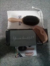 Belula 100% Boar Bristle Hair Brush for Men Set. Soft Hairbrush for Thin, Normal picture