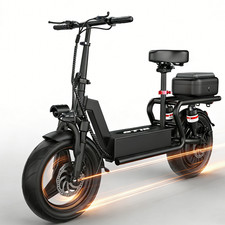 Electric Scooter with Seat Peak 1500W Motor Up to 25MPH 45 Miles Range 14
