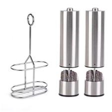 Electric Salt & Pepper Grinder Set – Stainless Steel Mill with LED Light picture