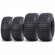 Set 4 15x6.00-6 20x10.00-8 Turf Lawn Mower Tires 15x6x6 Front 20x10x8 Rear 4 Ply picture