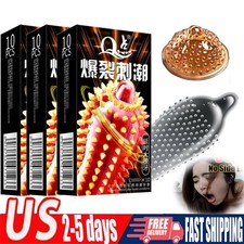 10-50PCS Small Size Tight Condoms Ultra Thin Latex Condom Men Products 45MM Spik picture