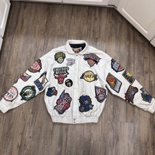 Vintage Jeff Hamilton NBA Collage All-Team Leather Jacket 3XL Limited Edition picture