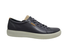 Ecco Soft 7 Leather Casual Sneakers Dark Grey Men EU Size 45 US Size 11-11.5 NWB picture