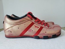 Diesel Vintage 00s Evelyn GOLD RED Y2K Rare Snekers Shoes Size 7 picture