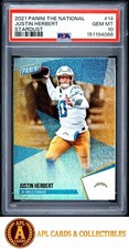 2021 Panini The National Justin Herbert /5 #14 Stardust PSA 10 picture