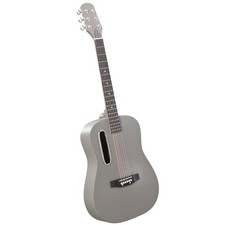 38 Inch Guitar for Beginners, H Body Shape, Basswood Folk Guitar in Matte Gray picture
